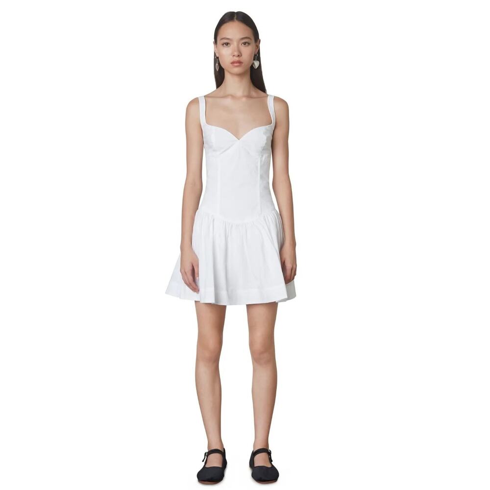 Fiorucci Fit and Flare Mini Dress Sleeveless Summer Bird Boho Drop Waist Size M